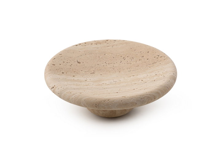 Hermia Plato para servir tartas de mármol travertino beige MAR09940104D Hermia Plato para servir tartas de mármol travertino beige MAR09940104D